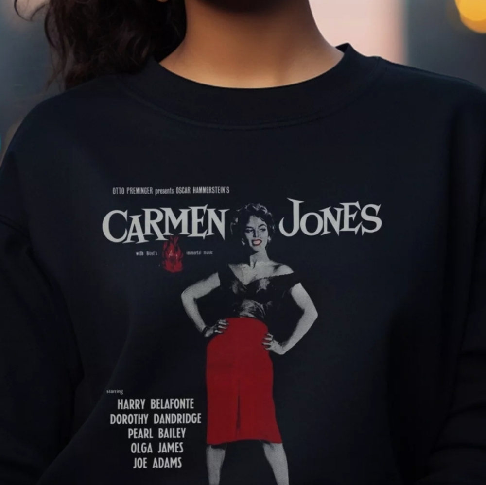 NWOT Unisex Carmen Jones Graphic Sweatshirt - Picture 2 of 4